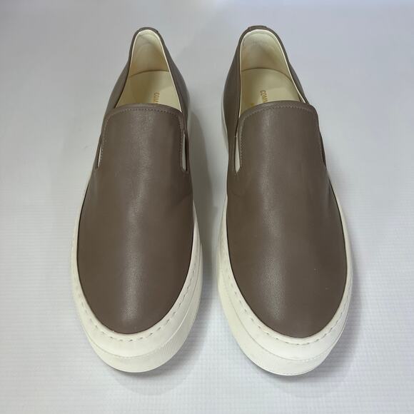 Common Projects Slip-On Leather Sneakers EU 42 US 9 Taupe Brown Italy Luxury main image 12